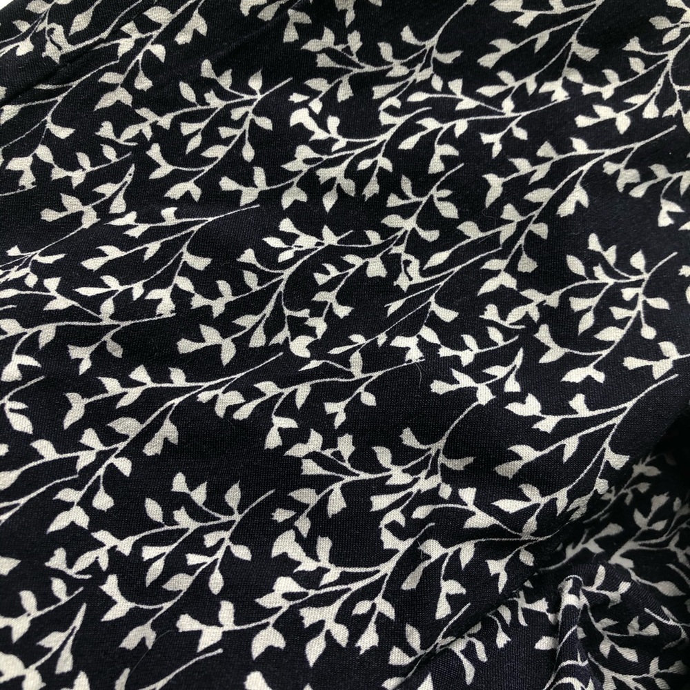 Navy with White pattern stretchy dressy pants - Picture 2 of 2
